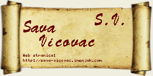 Sava Vićovac vizit kartica